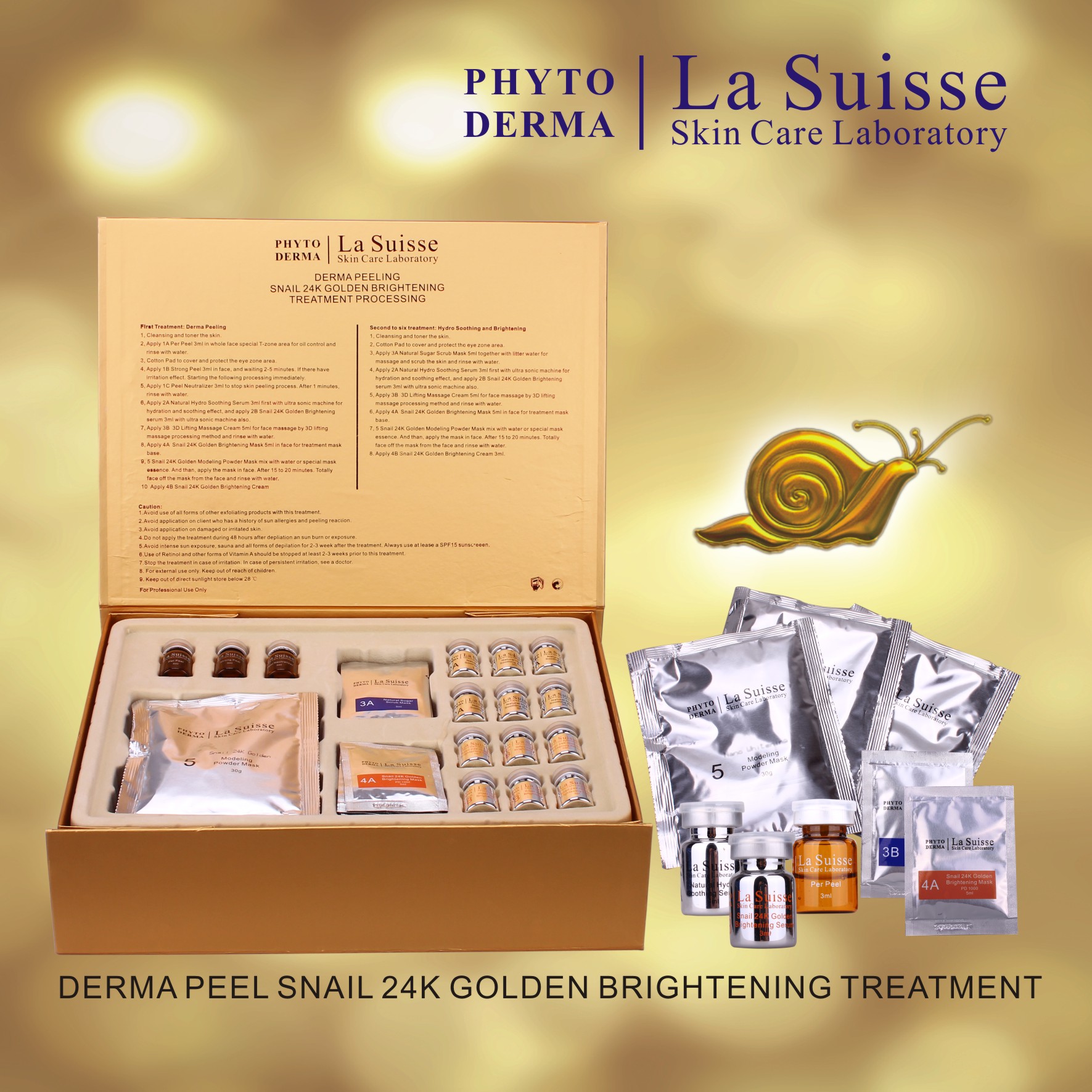 PD1000美白深層煥膚蝸牛24K黃金亮白套裝 6SET